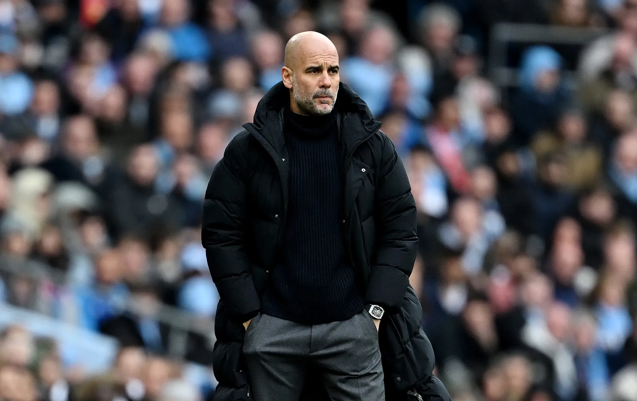 Pep Guardiola, director técnico español de Manchester City. (Getty Images)