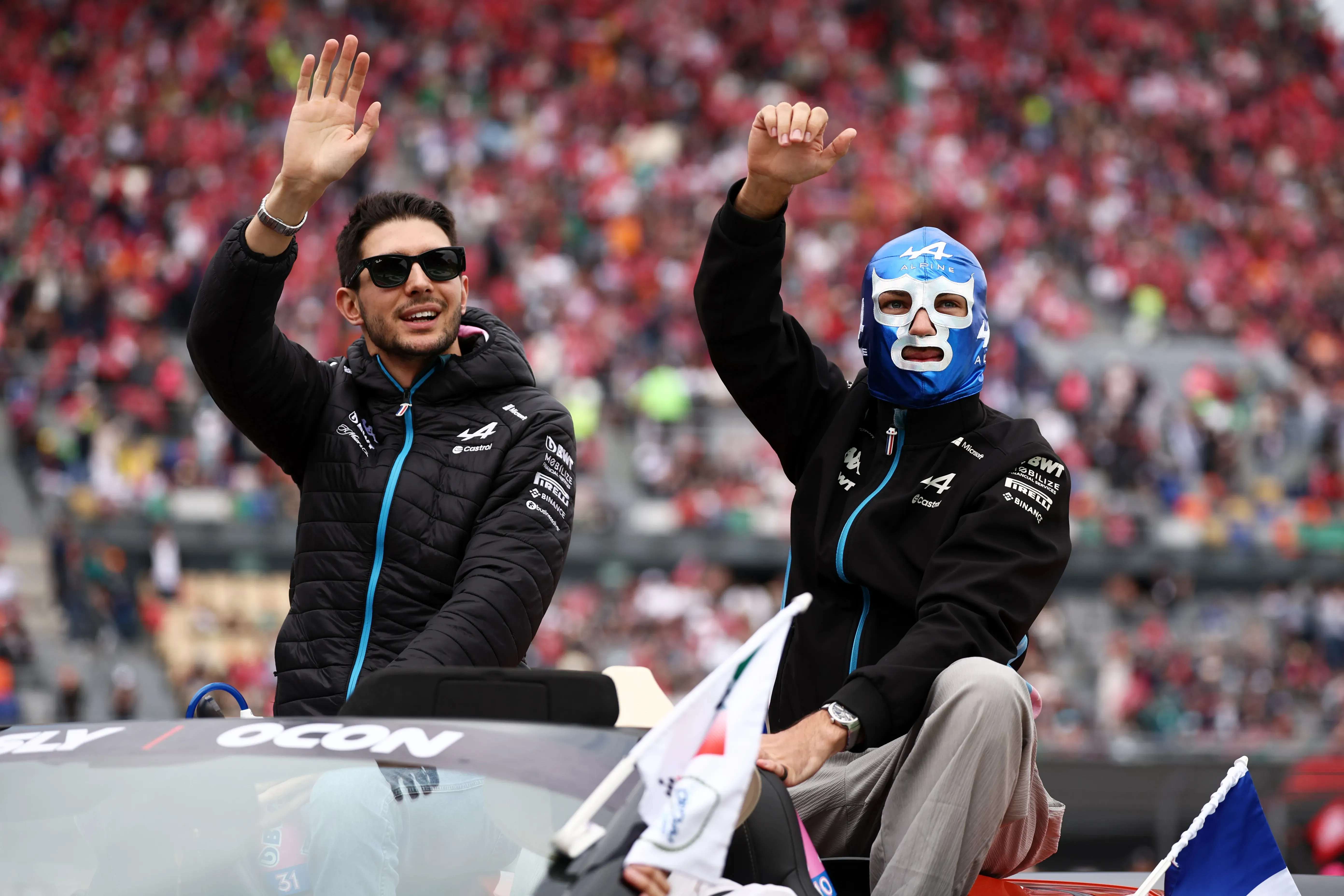 Pierre Gasly y Esteban Ocon, compañeros en Alpine en la Fórmula 1 en 2024. (Getty Images for Heineken)