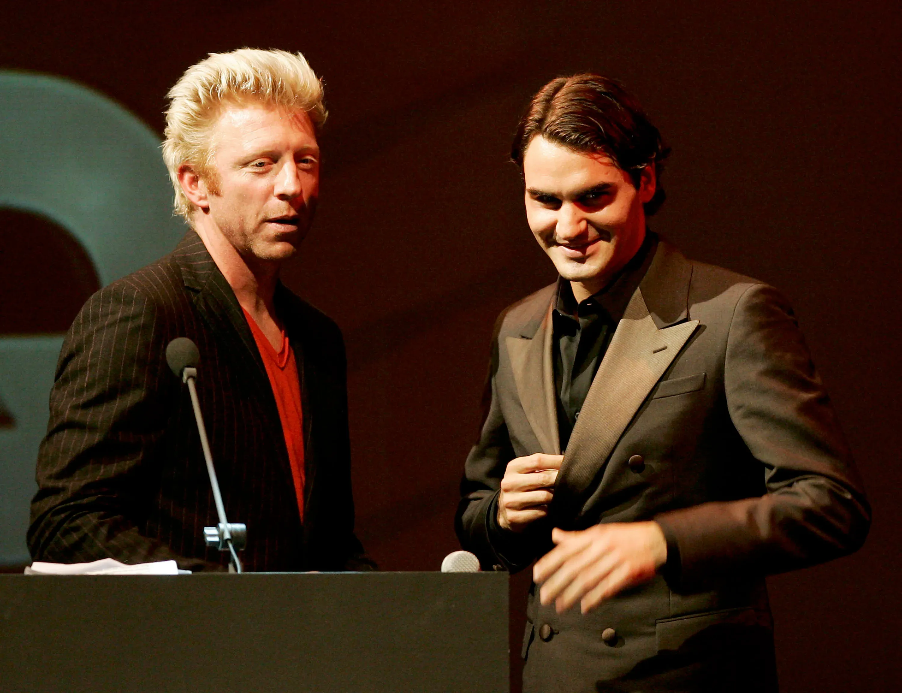 Becker y Federer en 2005. (Foto: Getty).