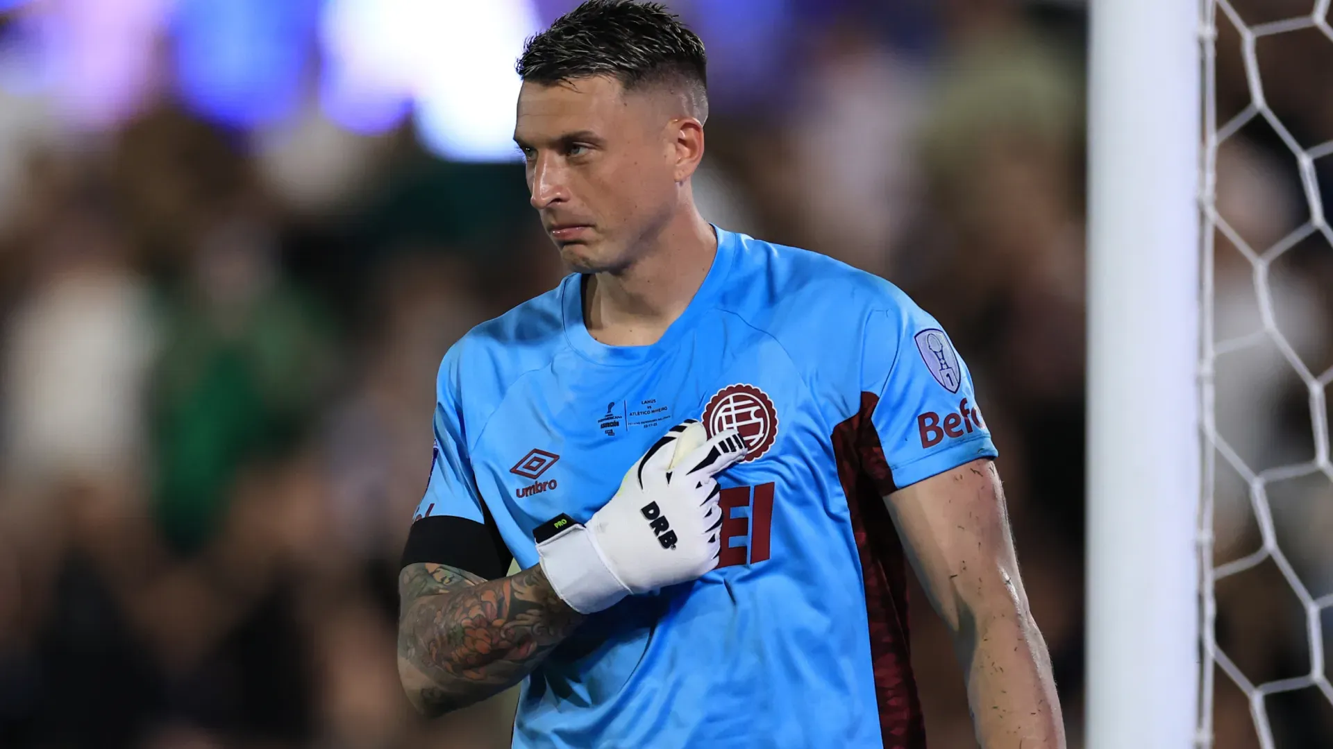 Nahuel Losada, arquero de Lanús y héroe para salir campeón de la Copa Sudamericana 2025.