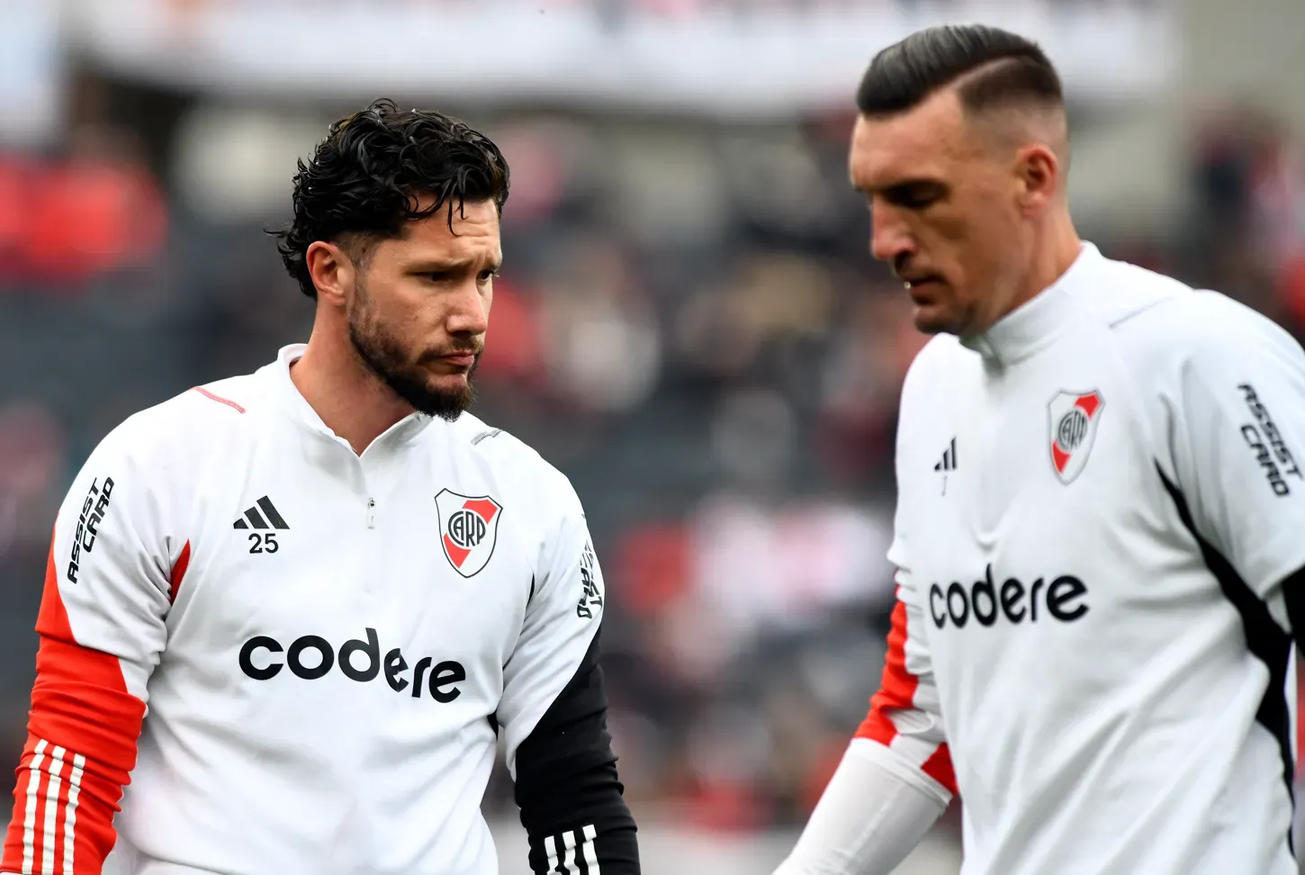 Jeremías Ledesma y Franco Armani. (Foto: Getty).