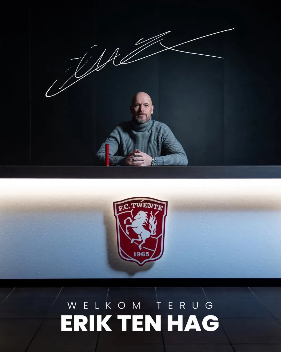 Twente le dio la bienvenida a Ten Hag. (Foto: fctwente.nl)