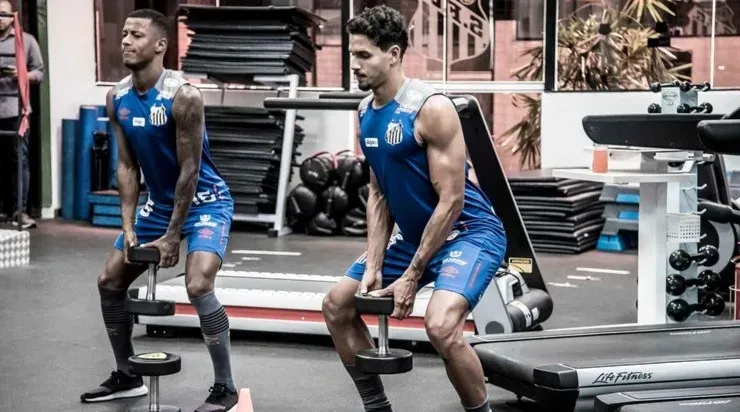 Jogadores seguem se preparando para a volta dos campeonatos. Foto: Ivan Storti/Santos FC