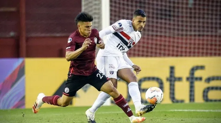 São Paulo em ação na Copa Dul-Americana. Foto: Divulgação