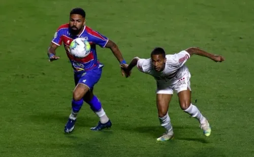 Romarinho, do Fortaleza, em jogo contra o São Paulo. Foto: Getty Images