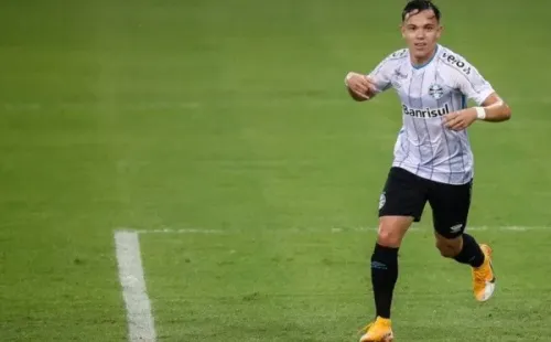 Pepê comemora gol do Grêmio contra o Fluminense. Foto: Getty Images