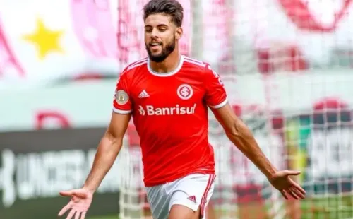 Comemoração de Yuri Alberto pelo Inter. Foto: Getty Images