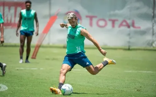 Arrasca durante treinamento — Foto: Alexandre Vidal / Flamengo