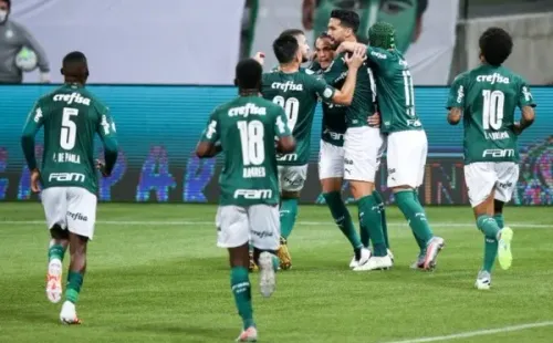 Comemoração jogadores do Palmeiras. Foto: Getty Images