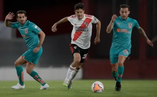 LDU durante jogo contra o River Plate. Foto: Getty Images