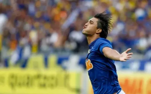 Comemoração de Marcelo Moreno, do Cruzeiro. Foto: Getty Images