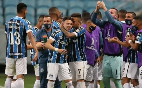 Comemoração de gol do Grêmio. Foto: Getty Images