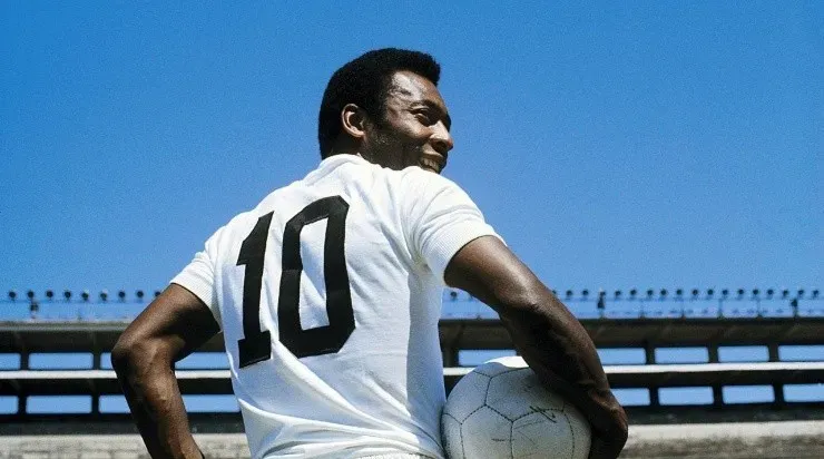 Pelé é o maior artilheiro da história do Santos. Foto: Divulgação
