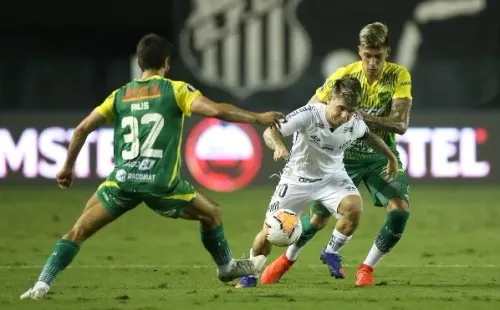 Soteldo em campo pelo Santos na Copa Libertadores. (Foto: Getty Images)