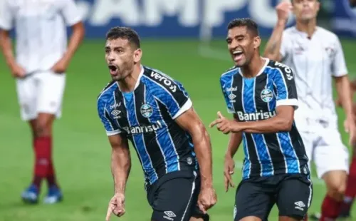 Diego Souza, do Grêmio, comemora gol. Foto: Getty Images