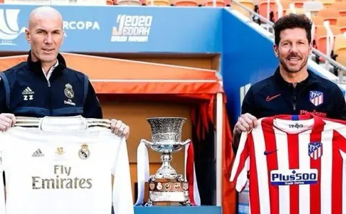 Zidane e Simeone vão duelar neste sábado(12), pela La Liga – Foto: Divulgação Real Madrid