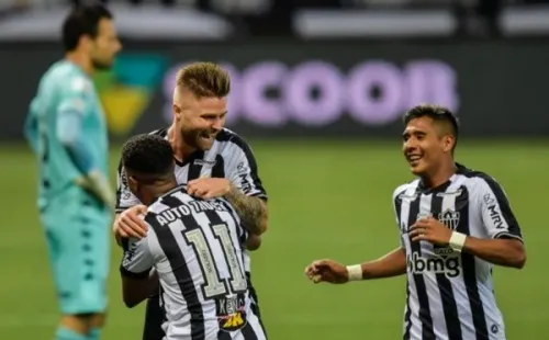 Jogadores do Atlético-MG comemoram gol pelo Brasileirão. Foto: Getty Images