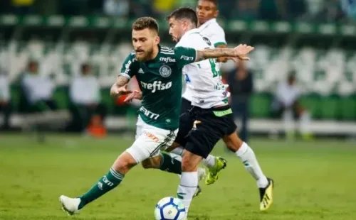Lucas Lima, do Palmeiras, em jogo contra o América-MG. Foto: Getty Images