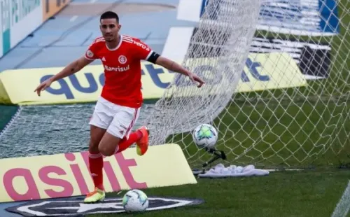 Galhardo, do Internacional, segue na artilharia do Brasileirão. Foto: Getty Images
