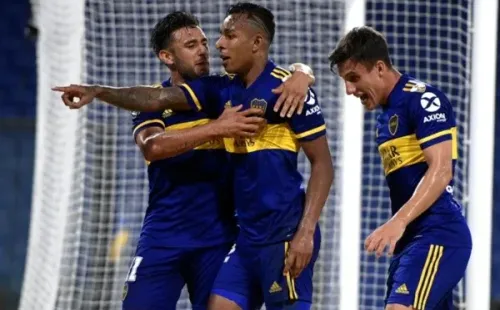 Comemoração de gol do Boca Juniors. Foto: Getty Images