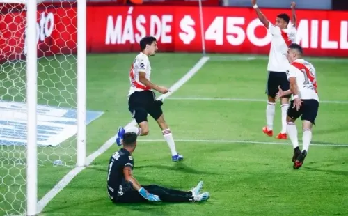 Jogadores do River Plate durante comemoração. Foto: Getty Images