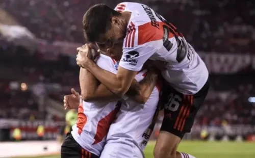 Jogadores do River Plate durante comemoração. Foto: Getty Images