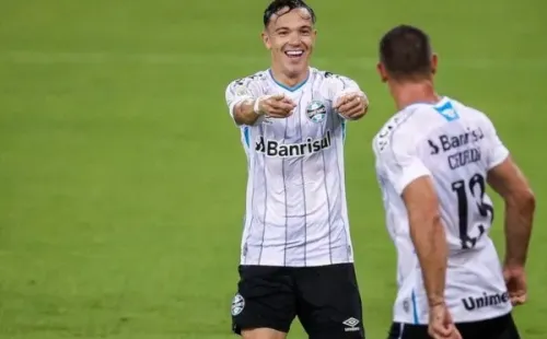 Pepê comemora gol do Grêmio. Foto: Getty Images