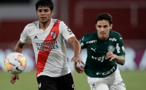 No primeiro jogo da semifinal da Libertadores, o River perdeu por 3 a 0 - (Foto: Getty Images)