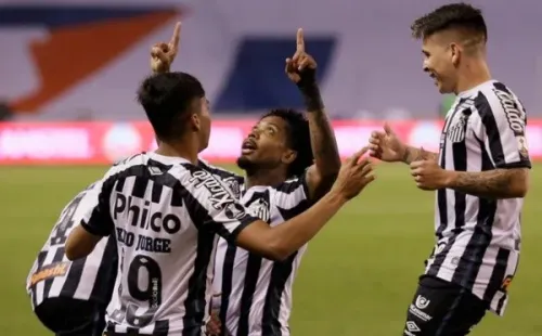 Comemoração de gol do Santos. Foto: Getty Images