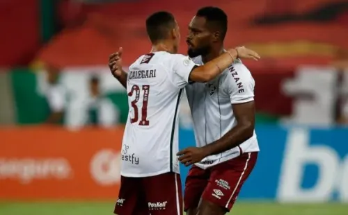 Comemoração de jogadores do Fluminense. Foto: Getty Images
