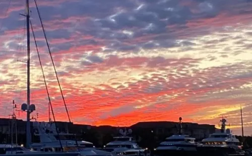 O pôr do Sol na Flórida, em foto tirada pelo Stallone - Foto: Getty Images