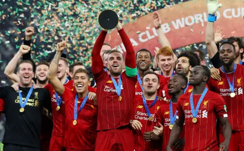 Liverpool comemora título do Mundial de Clubes da Fifa. Foto: Getty Images