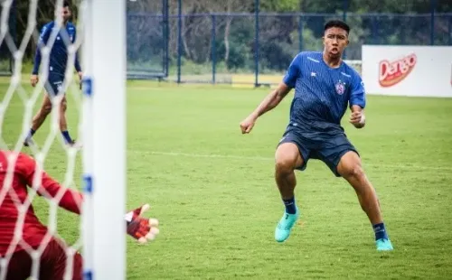 Saldanha foi emprestado pelo Tricolor. Foto: Felipe Oliveira / Divulgação / EC Bahia