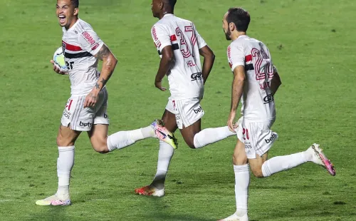 Comemoração de gol do São Paulo. Foto: Getty Images