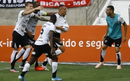 Comemoração de gol do Ceará pelo Brasileirão. Foto: Getty Images
