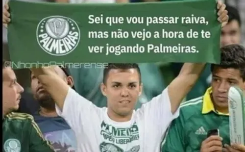 Meme da torcida do Palmeiras. Foto: Reprodução/Twitter