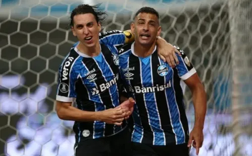 Comemoração de gol do Grêmio. Foto: Getty Images