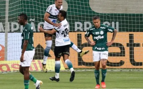 Jogadores do Coritiba comemoram gol pelo Brasileirão. Foto: Getty Images