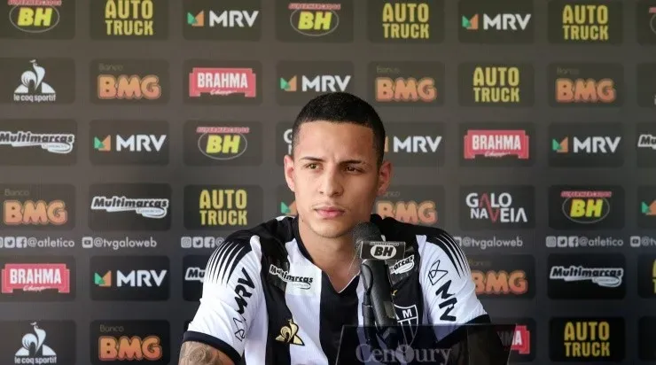 Dodô chega para disputar posição com Guilherme Arana. Foto: Bruno Cantini