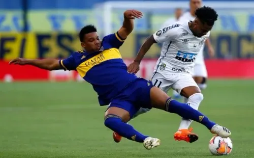 Frank Fabra em jogo contra o Santos, pela Libertadores - Foto: Getty Images