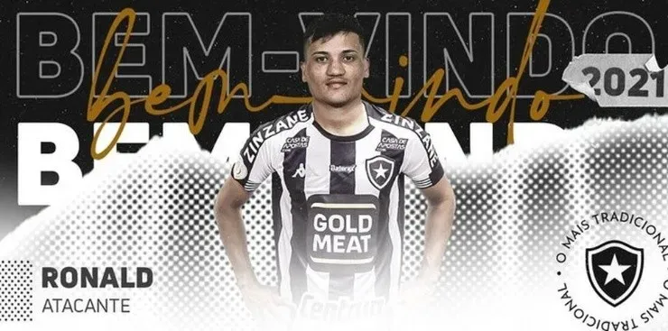 O Botafogo anunicou há pouco o atacante Ronald. Foto: Divulgação Botafogo