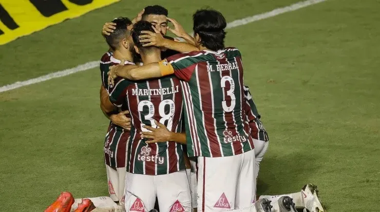 Jogadores do Fluminense comemoram gol (Foto: Getty Images)
