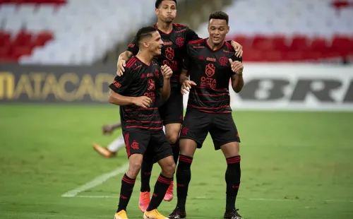 Comemoração de gol do Flamengo. Foto: AGIF