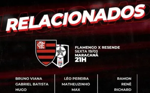 Flamengo terá volta de alguns titulares contra o Resende (Foto: Reprodução/Instagram/Flamengo)