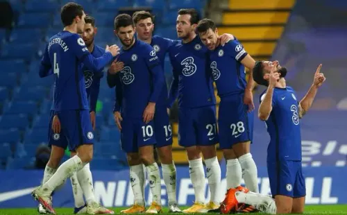 Chelsea em campo pela Champions League. (Foto: Getty Images)