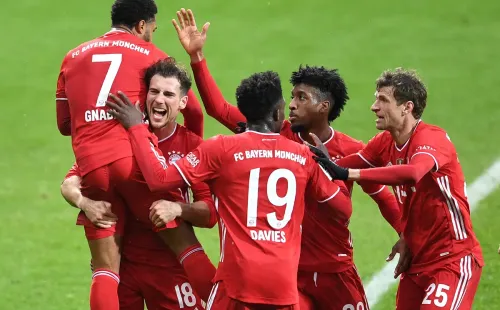 Jogadores do Bayern de Munique comemoram gol. Foto: Getty Images