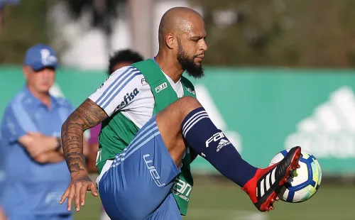 Líder no time de Abel, Felipe Melo deve ter vínculo estendido no Palmeiras (Foto: César Greco)