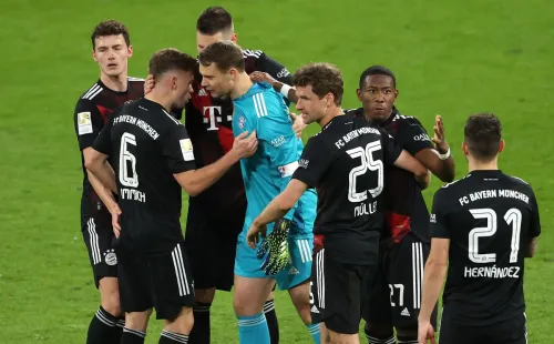 Bayern comemorando gol pelo Campeonato Alemão. (Foto: Getty Images)