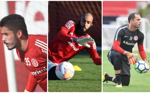 Daniel, Danilo Fernandes e Lomba: goleiros do Inter em 2021 (Montagem/Divulgação)