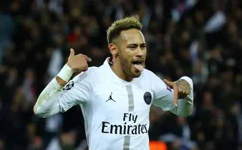 Neymar durante comemoração pelo PSG. Foto: Getty Images